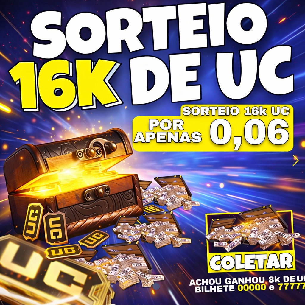 SORTEIO 16K DE UC 900$ NO PIXX 