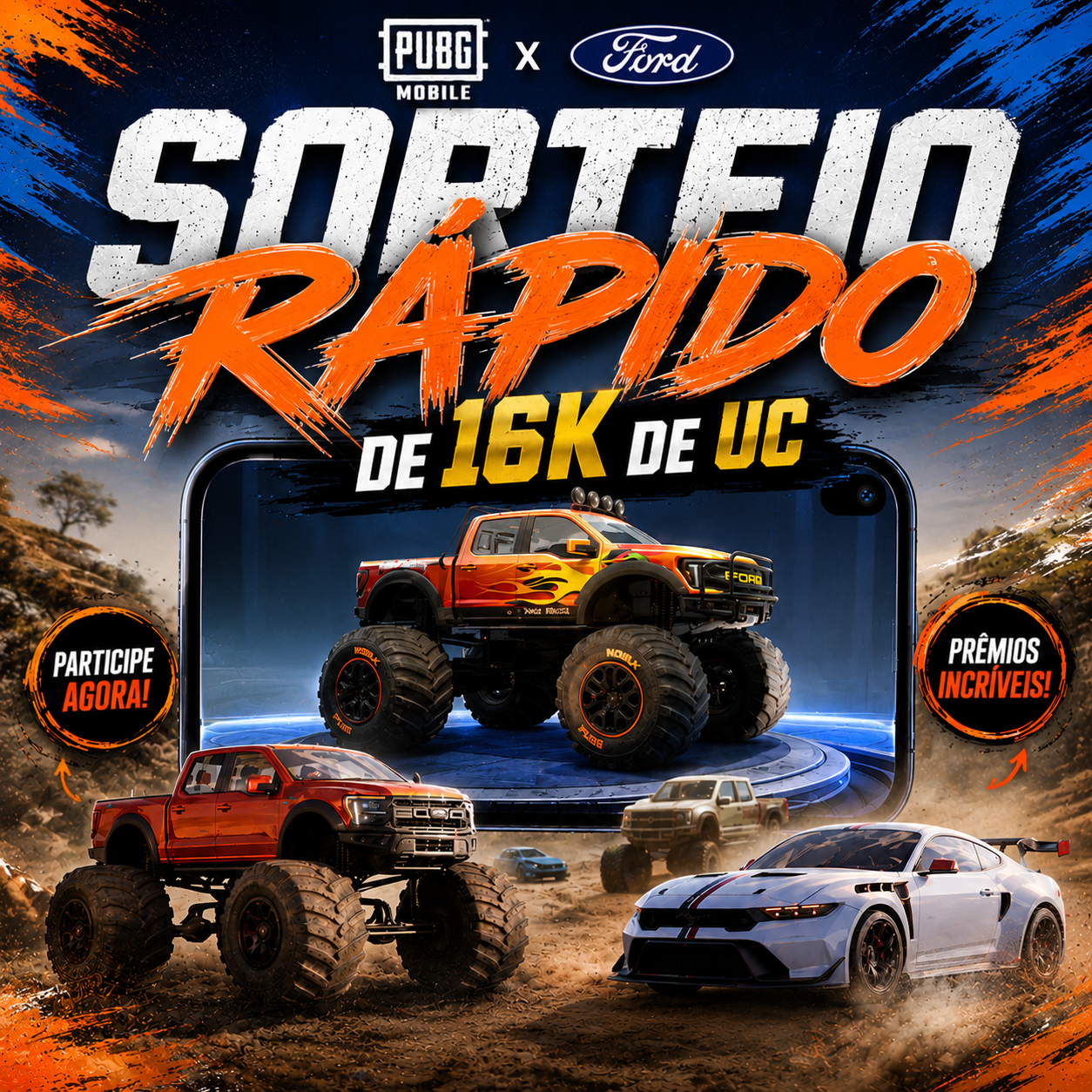 SORTEIO RAPIDO 16k UC  OU 500 NO PICX